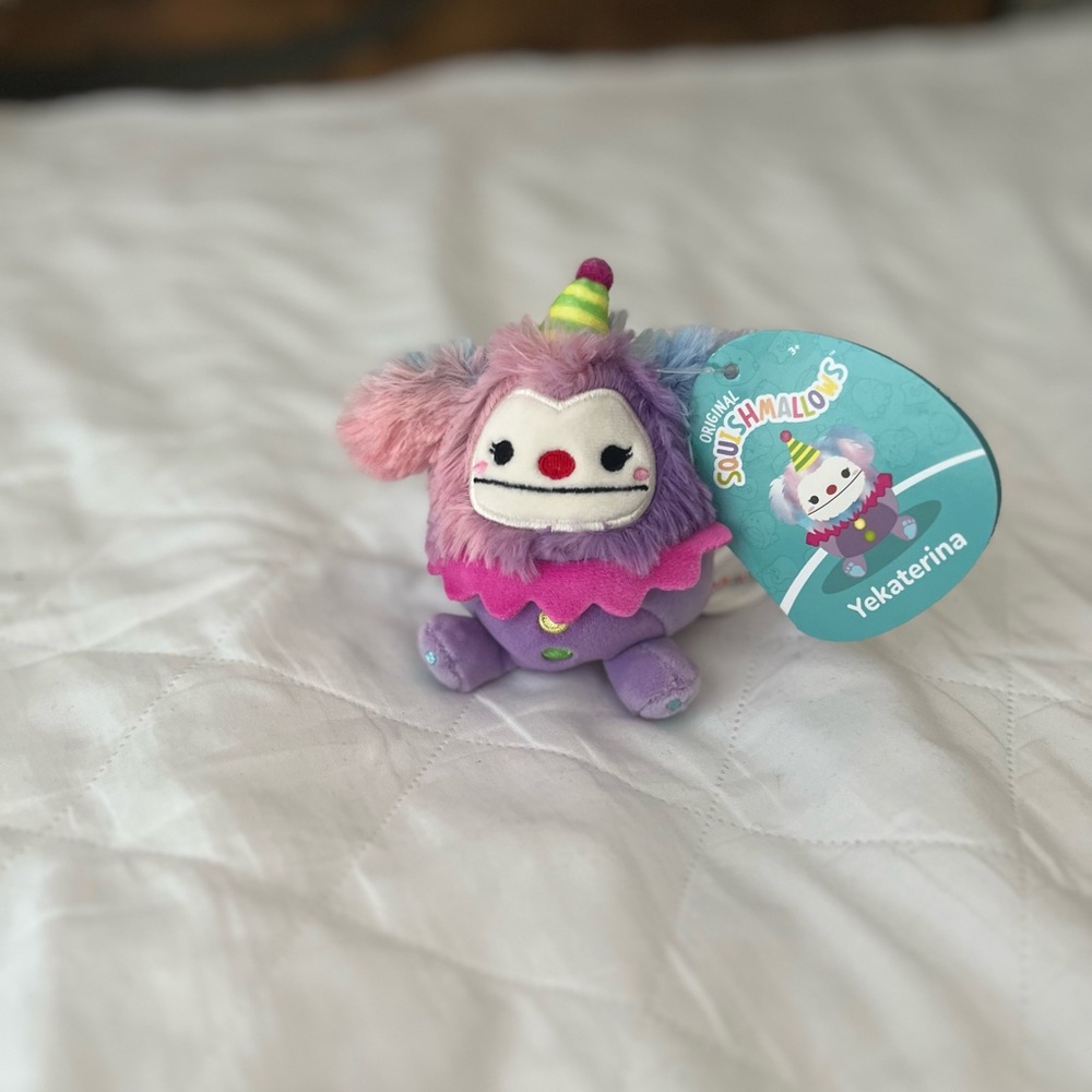 New 3.5” Yekaterina the clown Bigfoot Squishmallows